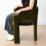 Khloe Modern Chenille Dining Chair with Arms (1-Piece)