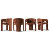 Khloe Modern Chenille Dining Chair with Arms (Set of 4)