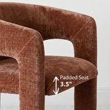 Khloe Modern Chenille Dining Chair with Arms (Set of 6)