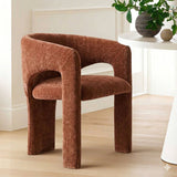 Khloe Modern Chenille Dining Chair with Arms (Set of 2)