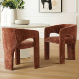 Khloe Modern Chenille Dining Chair with Arms (1-Piece)