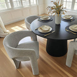 Khloe Modern Chenille Dining Chair with Arms (Set of 4)