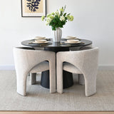 Khloe Modern Chenille Dining Chair with Arms (Set of 2)