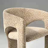 Khloe Modern Leopard Chair with Arms (Set of 2)