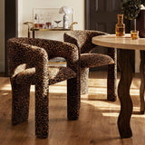 Khloe Modern Leopard Chair with Arms (Set of 2)