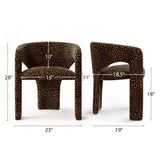 Khloe Modern Leopard Chair with Arms (1-Piece)