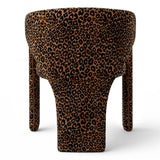 Khloe Modern Leopard Chair with Arms (Set of 2)