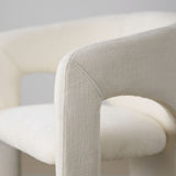 Khloe 24.5" Modern Gold Chenille Counter Stool with Arms (Set of 4)