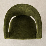 Khloe 24.5" Modern Gold Chenille Counter Stool with Arms (Set of 4)