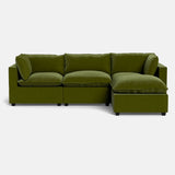 Kova Pillow Cushion Sofa 122" + Ottoman
