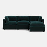 Kova Pillow Cushion Sofa 122" + Ottoman