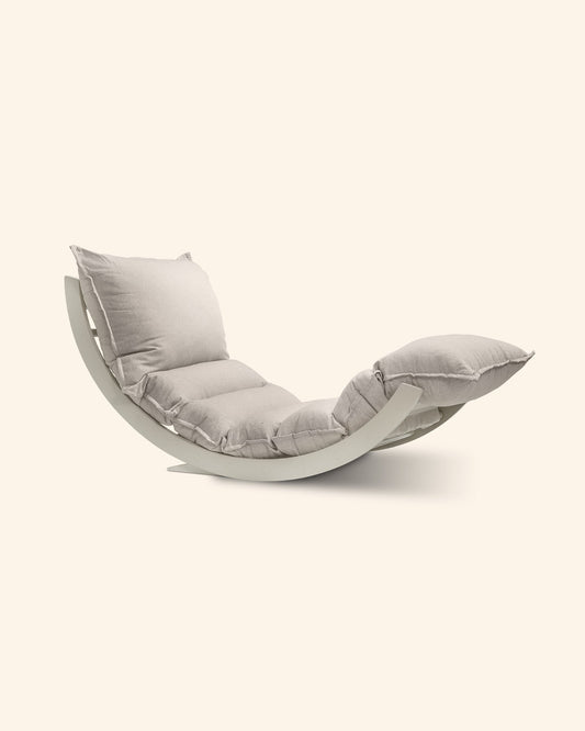 LAAKSO rocking lounger, OHRA cushion and wedges | beige set