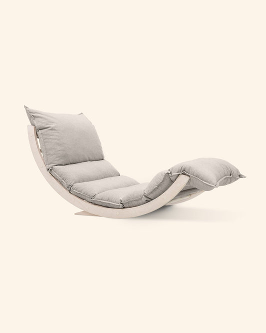 LAAKSO rocking lounger, OHRA cushion and wedges | birch set