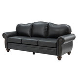 Flavio 81" Genuine Leather Sofa