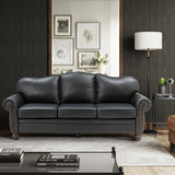 Flavio 81" Genuine Leather Sofa