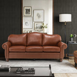 Flavio 81" Genuine Leather Sofa
