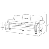 Flavio 81" Genuine Leather Sofa