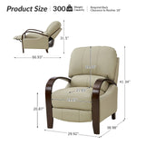Melisa Genuine Leather Manual Recliner