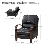 Melisa Genuine Leather Manual Recliner