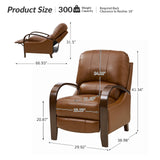 Melisa Genuine Leather Manual Recliner