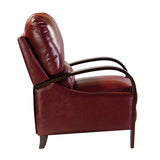Melisa Genuine Leather Manual Recliner