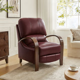 Melisa Genuine Leather Manual Recliner