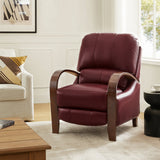 Melisa Genuine Leather Manual Recliner