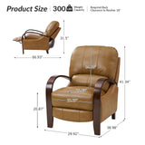 Melisa Genuine Leather Manual Recliner