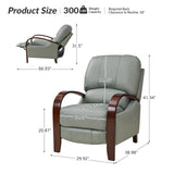 Melisa Genuine Leather Manual Recliner