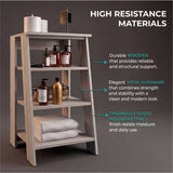 Tuhome St. Lucia Linen Cabinet with Single Door, Two Interior Shelves, Two Open Shelves, Tall Slim Storage Organizer for Towels, Toiletries, and Home Essentials, Modern Space-Saving Cabinet