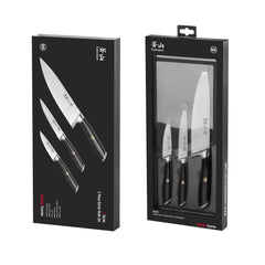 L Series 3-Piece Starter Knife Set, Forged German Steel, Black, 1026917