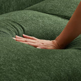 Larisa Green Mid Century Modern Linen Sofa