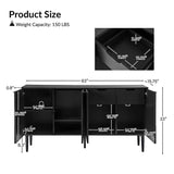 Lasse 63" Wide 4 Door Sideboard