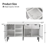 Lasse 63" Wide 4 Door Sideboard