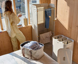 2-piece Ecru Tota Trio 90L & Hold-All Laundry Basket Set