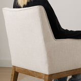 Lawrence Modern Upholstered Dining Chairs with Arms (Set of 4)
