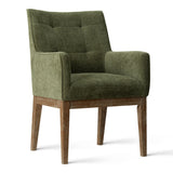 Lawrence Modern Upholstered Dining Chairs with Arms (Set of 2)