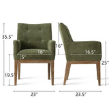 Lawrence Modern Upholstered Dining Chairs with Arms (Set of 4)