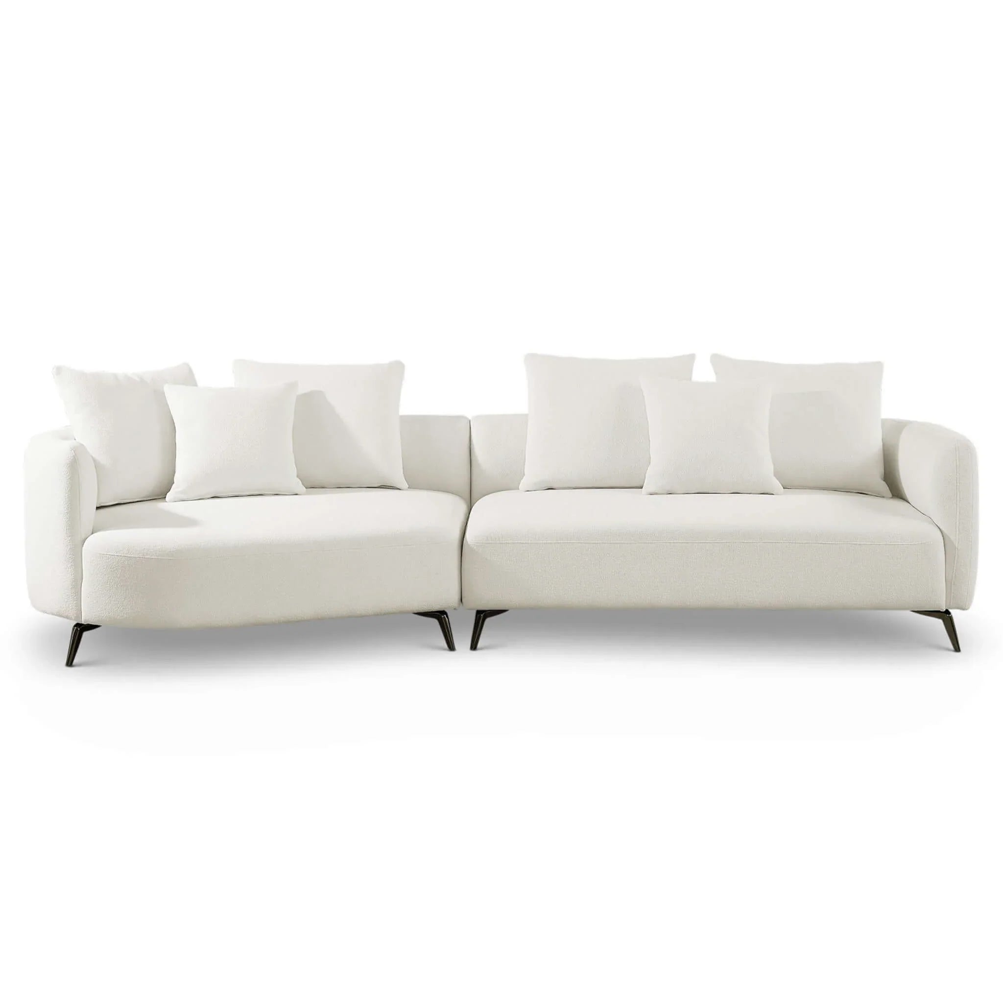 McKenzie Mid-Century Modern Boucle Sectional Sofa