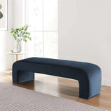 Lily 60" Modern Velvet Waterfall Bench