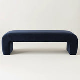 Lily 60" Modern Velvet Waterfall Bench