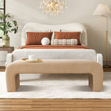 Lily 60" Modern Velvet Waterfall Bench