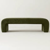 Lily 60" Modern Velvet Waterfall Bench