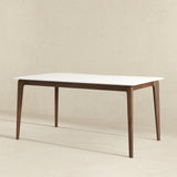 Lindsey Solid Wood White Top Dining Table