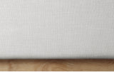 Logan Linen Textured Fabric Bed with Tall Channel Tufted Headboard and Modern Wingback Design