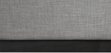 Logan Linen Textured Fabric Bed with Tall Channel Tufted Headboard and Modern Wingback Design