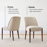 London Upholstered Solid Wood Full Back Dining Chair (Set of 4)