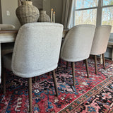 London Upholstered Solid Wood Full Back Dining Chair (Set of 4)