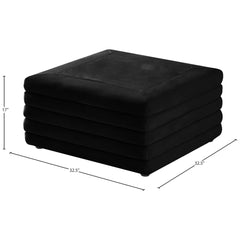 Lorenzo Velvet Ottoman | Coffee