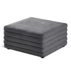 Lorenzo Velvet Ottoman | Coffee